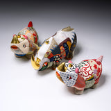 KOIKKO Hand-crafted Doll Ornament - Rhinoceros Small - Hikari / 幸一光 江戸木目込人形