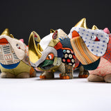 KOIKKO Hand-crafted Doll Ornament - Rhinoceros Small - Hikari / 幸一光 江戸木目込人形