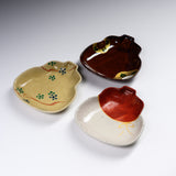 Zoho Kiln Hyotan Small Plate - Three Design Options / 蔵珍窯 瓢箪小皿