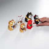 Handheld Lucky Ornament - Gold Beckoning Cat - Kira / 手乗り招き猫