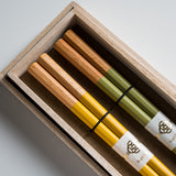 Japanese Chopstick Gift Set - Six Seasons Series - Yellow and Green