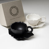 USUKIYAKI Ryoka Handmade Espresso Teacup & Saucer - 2 Colours / 臼杵焼き