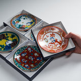 Kutani ware x Doraemon Round Plate - 12 cm - Yoshidaya style