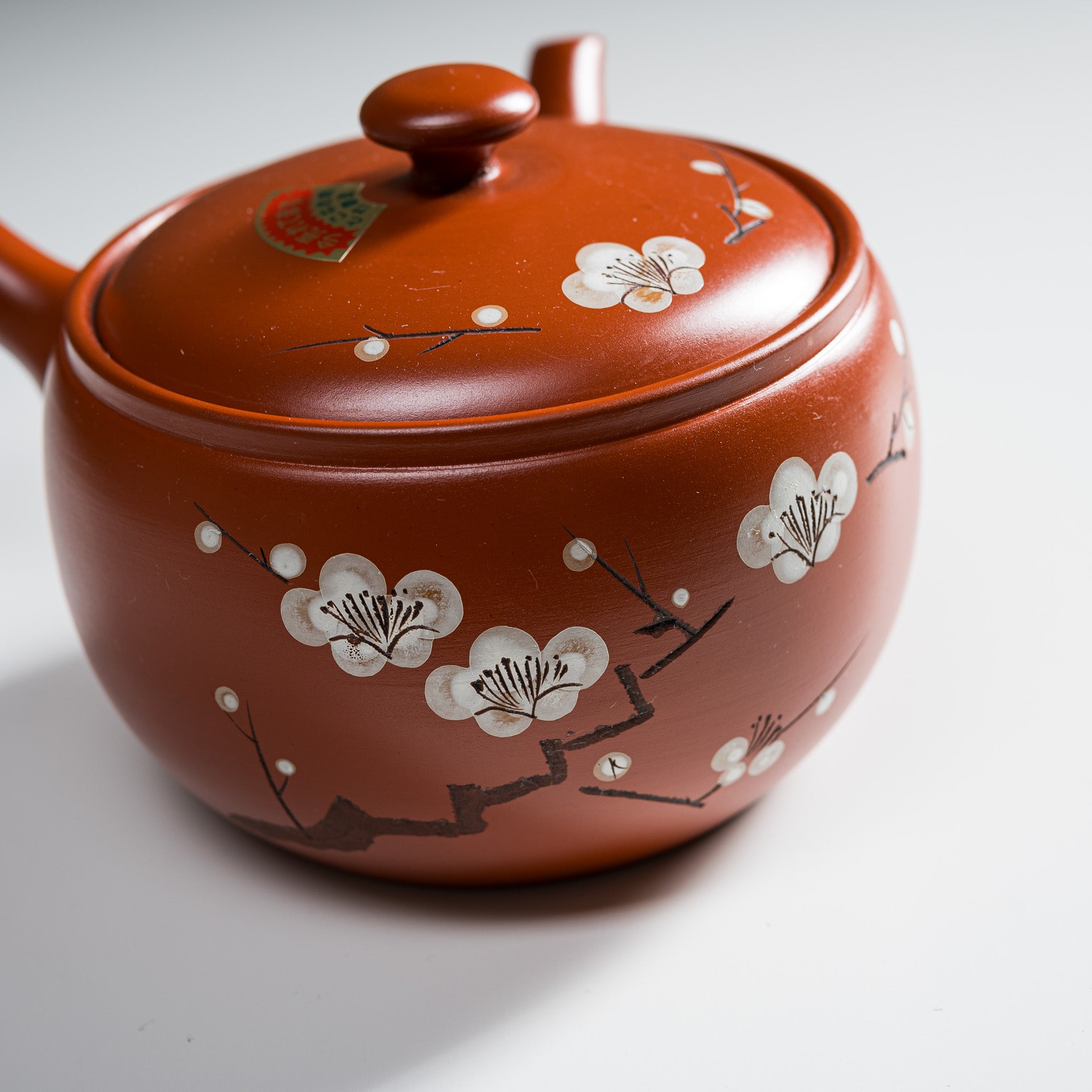 Hand-painted Tokoname Teapot - Plum - 450ml / 常滑急須