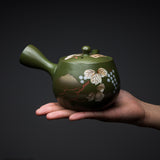 Hand-painted Tokoname Teapot - 380 ml - Green / 常滑急須
