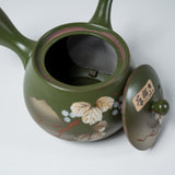 Hand-painted Tokoname Teapot - 380 ml - Green / 常滑急須