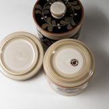 Fukube Pottery Condiment Container - Black Camellia / ふくべ窯 小物入れ 椿