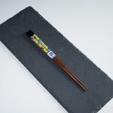 Kutani Design x Wakasa Lacquered Chopsticks - Black - 23 cm / 九谷色絵×若狭塗箸