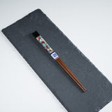 Kutani Design x Wakasa Lacquered Chopsticks - Black - 23 cm / 九谷色絵×若狭塗箸