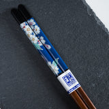 Kutani Design x Wakasa Lacquered Chopsticks - Black - 23 cm / 九谷色絵×若狭塗箸