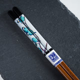 Kutani Design x Wakasa Lacquered Chopsticks - Black - 23 cm / 九谷色絵×若狭塗箸