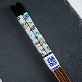 Kutani Design x Wakasa Lacquered Chopsticks - Black - 23 cm / 九谷色絵×若狭塗箸