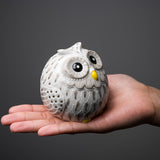 Kutani Ware Animal Ornament - Baby Gray Owl / 九谷焼  灰色梟