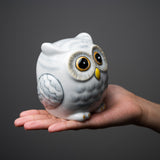 Kutani Ware Animal Ornament - White Owl / 九谷焼 白梟