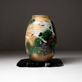 Kutani ware Premium Vase - Crane and Pine / 九谷焼 花瓶 鶴と松