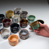 Mino ware Pottery Sake Cup / Teacup - Zen Garden / 美濃焼き ぐい呑み
