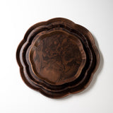 ICHIKAWA - Handmade Premium Dark Brown Tray - Walnut