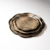 ICHIKAWA - Handmade Premium Silver Tray - Iron Dyeing