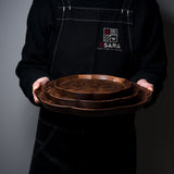 ICHIKAWA - Handmade Premium Dark Brown Tray - Walnut