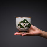Shunzan Kiln Kyo Kiyomizu Ware Handmade Teacup - Pine / 俊山窯 湯呑 松