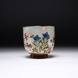 Shunzan Kiln Kyo Kiyomizu Ware Handmade Teacup - Autumn Grasses / 俊山窯 湯呑 秋草