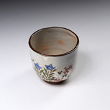 Shunzan Kiln Kyo Kiyomizu Ware Handmade Teacup - Autumn Grasses / 俊山窯 湯呑 秋草