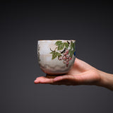 Shunzan Kiln Kyo Kiyomizu Ware Handmade Teacup - Grape / 俊山窯 湯呑 葡萄
