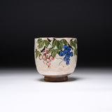 Shunzan Kiln Kyo Kiyomizu Ware Handmade Teacup - Grape / 俊山窯 湯呑 葡萄