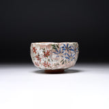 Shunzan Kiln Matcha Bowl with Wooden Box - Four Seasons / 俊山窯 抹茶碗 四季草花