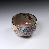 Shunzan Kiln Matcha Bowl with Wooden Box - Four Seasons / 俊山窯 抹茶碗 四季草花