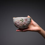 Shunzan Kiln Matcha Bowl - Cherry Blossom / 俊山窯 抹茶碗 桜
