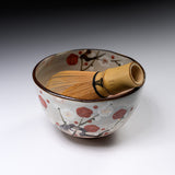 Shunzan Kiln Matcha Bowl - Plum / 俊山窯 抹茶碗 梅