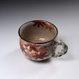 Shunzan Kiln Kyo Kiyomizu Ware Twisted Handle Mug - Maple / 俊山窯 マグカップ 紅葉
