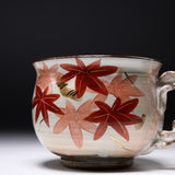 Shunzan Kiln Kyo Kiyomizu Ware Twisted Handle Mug - Maple / 俊山窯 マグカップ 紅葉