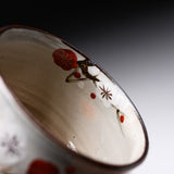 Shunzan Kiln Kyo Kiyomizu Ware Twisted Handle Mug - Plum / 俊山窯 マグカップ 梅