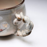 Shunzan Kiln Kyo Kiyomizu Ware Twisted Handle Mug - Plum / 俊山窯 マグカップ 梅