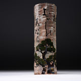 Shunzan Kiln Kyo Kiyomizu Ware Handmade Vase - Pine / 俊山窯 花生 松