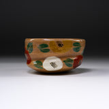 Zoho Kiln Small Tea Bowl / Side Dish Bowl - Iroe Camellia / 蔵珍窯 こふく碗