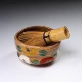 Zoho Kiln Small Tea Bowl / Side Dish Bowl - Iroe Camellia / 蔵珍窯 こふく碗