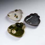 Zoho Kiln Hyotan Small Plate - Three Design Options - Blue Stamp / 蔵珍窯 瓢箪小皿