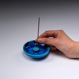 Zoho-Kiln Incense Holder - Cobalt Blue Glaze / 蔵珍窯 香立て