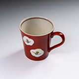 Zoho Kiln Mug Cup -  Zoho's Red with White Camellia / 蔵珍窯 マグカップ