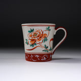 Zoho Kiln Mug Cup - Zoho's Red Akae Peony / 蔵珍窯 マグカップ