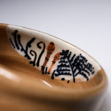 Zoho Kiln Small Tea Bowl / Side Dish Bowl - Spring Herb / 蔵珍窯 こふく碗