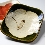 Zoho Kiln Square Camellia Plate - 2 Options / 蔵珍窯 小皿