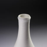 USUKI Ware Handmade Slim Vase - Silky White / 臼杵焼 花入