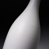 USUKI Ware Handmade Slim Vase - Silky White / 臼杵焼 花入