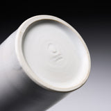 USUKI Ware Handmade Slim Vase - Silky White / 臼杵焼 花入