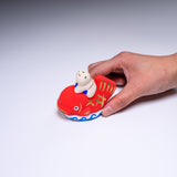 Seto Ware Lucky Ornament - Red Bream with kid / 瀬戸陶芸社 縁起玩具