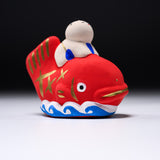 Seto Ware Lucky Ornament - Red Bream with kid / 瀬戸陶芸社 縁起玩具